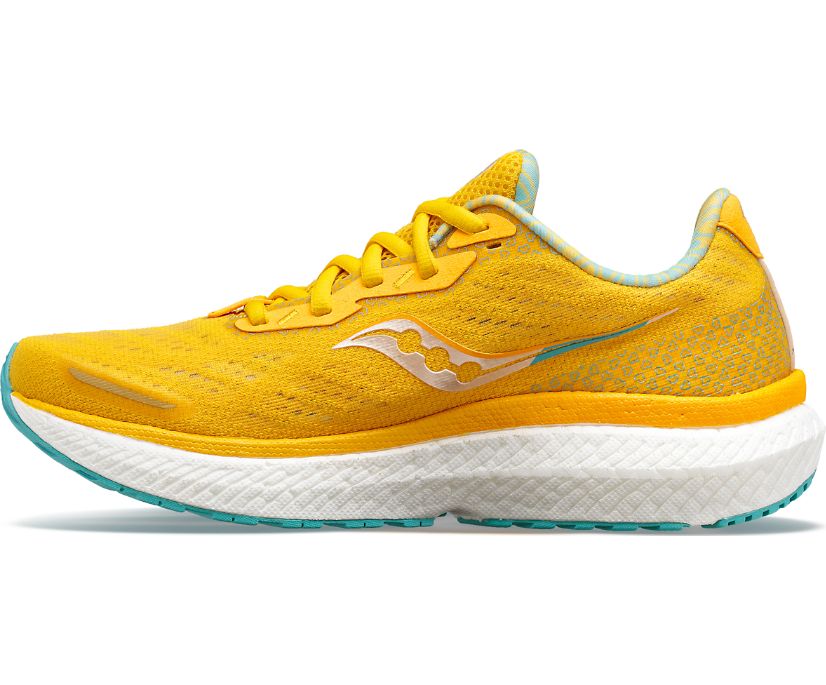 Saucony Bottomless Love Triumph 19 Tekaški Čevlji Ženske Rumene Modre | 760-66335