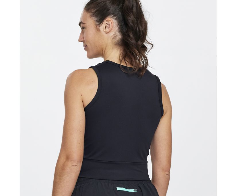 Saucony Dash Crop Vest Ženske Črne | 424-95712