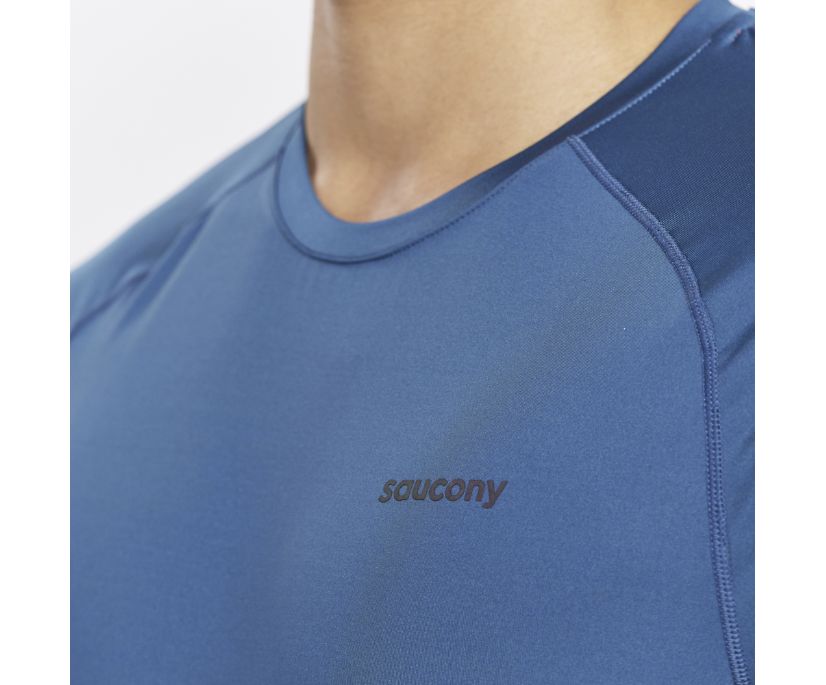 Saucony Dash Short Sleeve Srajce Moški Modre | 375-87590