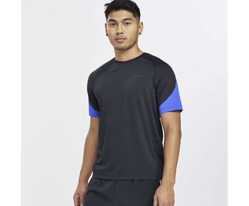 Saucony Dash Short Sleeve Srajce Moški Črne | 441-26498