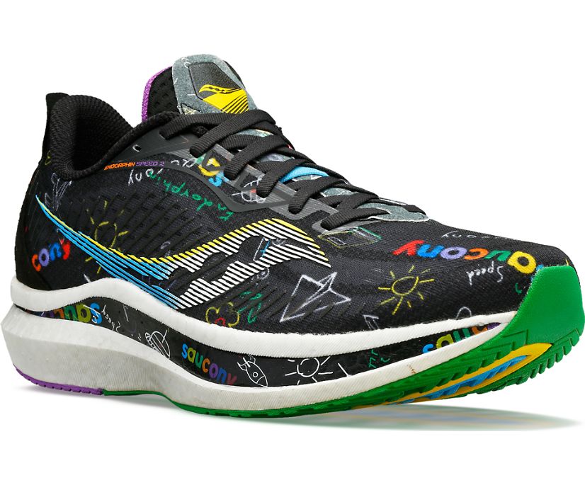 Saucony Day Endorphin Speed 2 Tekaški Čevlji Ženske Črne Večbarvni | 377-45095