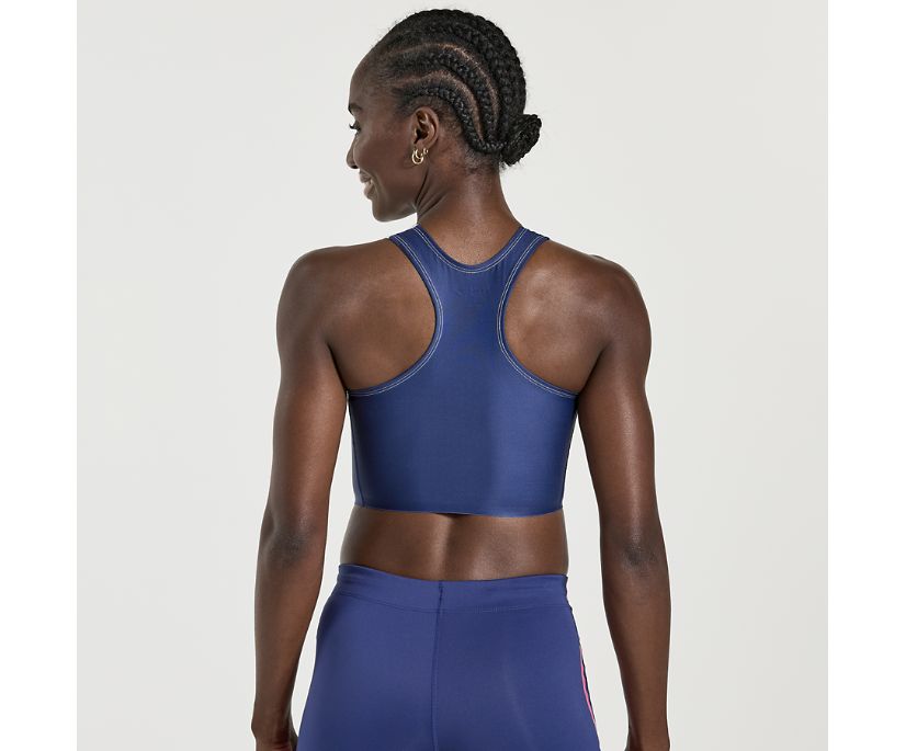 Saucony Elite Crop Vest Ženske Bele Roza Modre | 698-55370