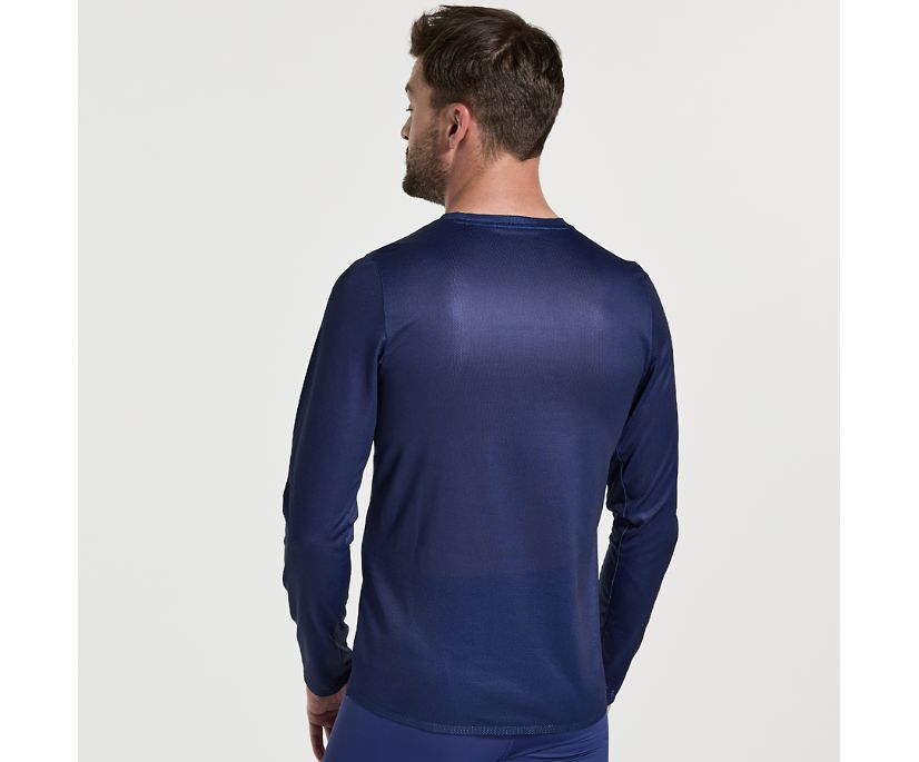 Saucony Elite Long Sleeve Srajce Moški Temno Modre | 712-40418