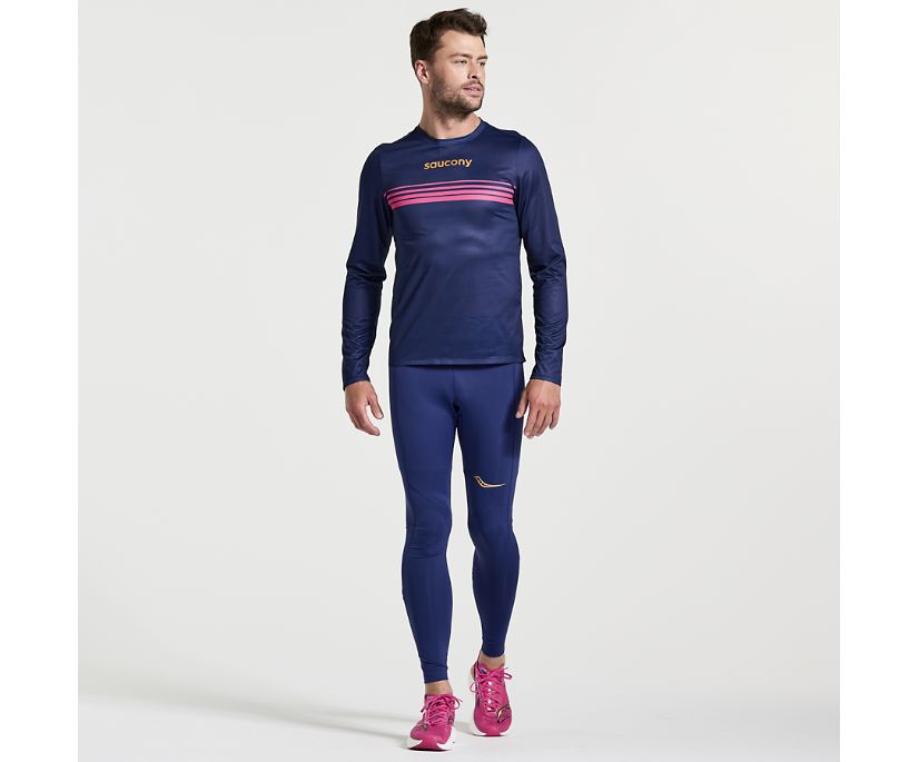 Saucony Elite Long Sleeve Srajce Moški Temno Modre | 712-40418