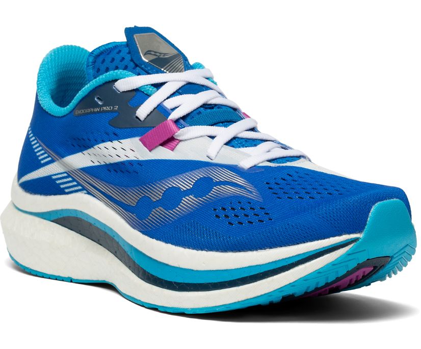 Saucony Endorphin Pro 2 Tekaški Čevlji Ženske Kraljevsko Modra Bele | 707-80694