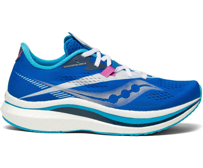 Saucony Endorphin Pro 2 Tekaški Čevlji Ženske Kraljevsko Modra Bele | 707-80694