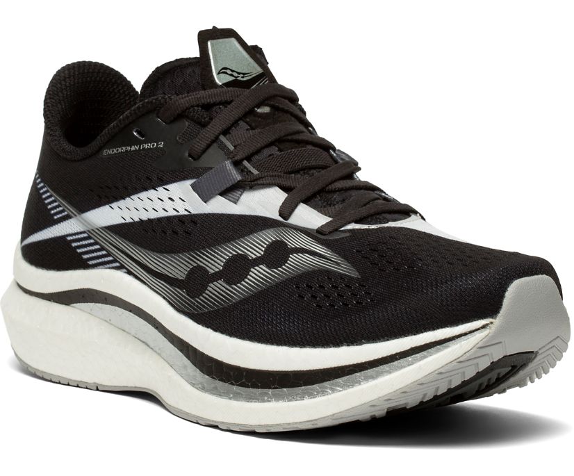 Saucony Endorphin Pro 2 Tekaški Čevlji Ženske Črne Bele | 904-20357