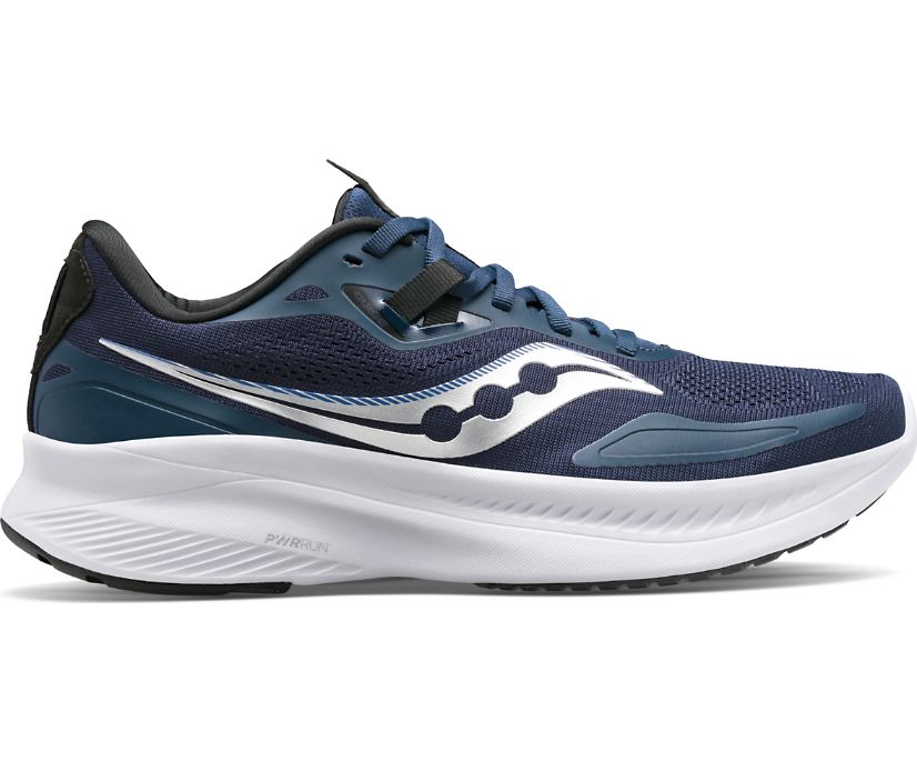 Saucony Guide 15 Pohodni Čevlji Moški Temno Modre Srebrne | 427-38300