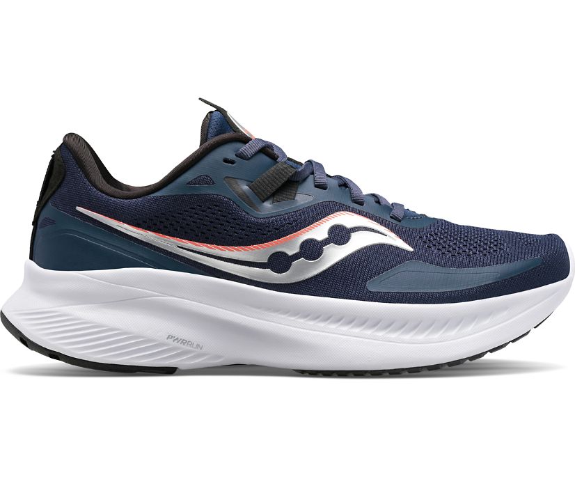 Saucony Guide 15 Tekaški Čevlji Ženske Temno Modre Srebrne | 263-46252