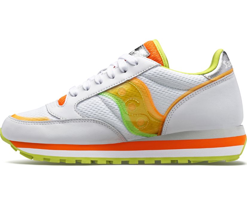 Saucony Jazz Triple Originalni Čevlji Ženske Bele Oranžne | 367-67571