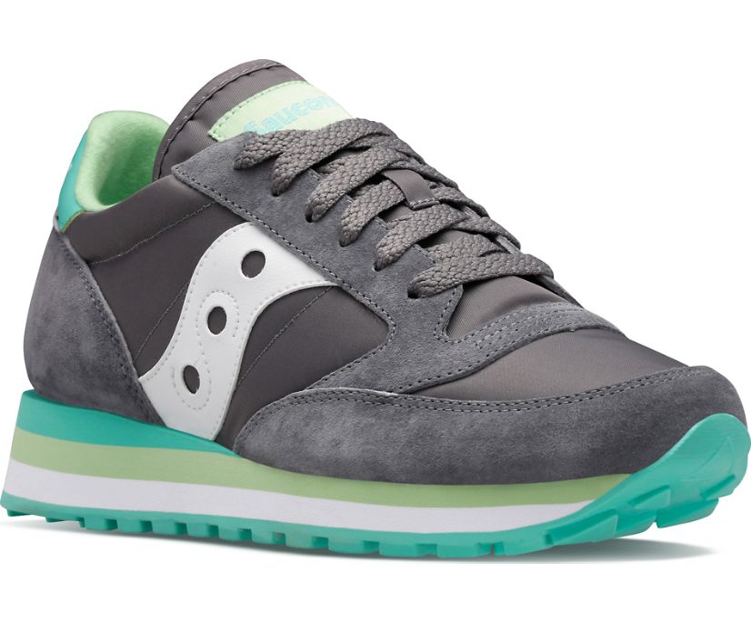 Saucony Jazz Triple Originalni Čevlji Ženske Sive Mete | 920-66280