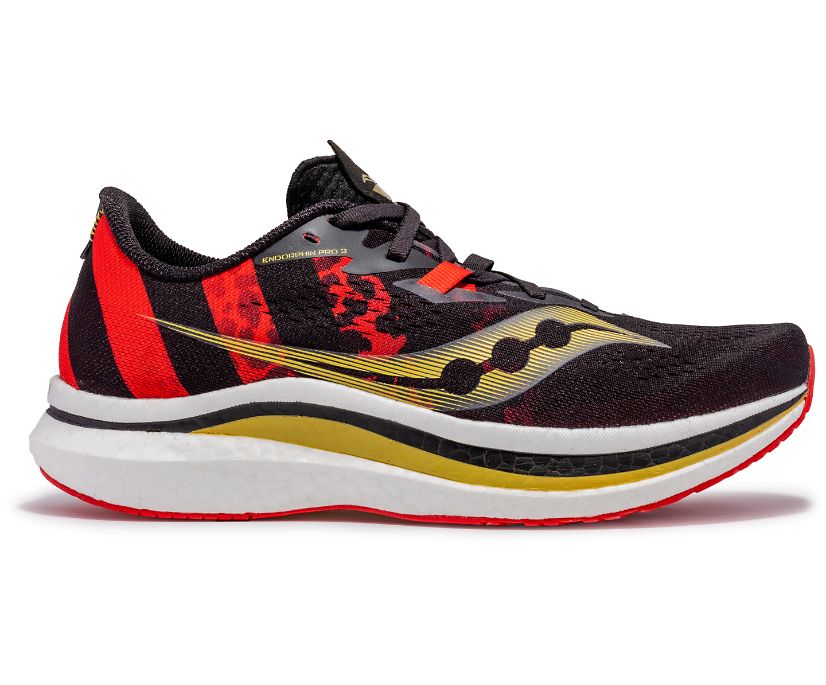 Saucony Kellen Endorphin Pro 2 Tekaški Čevlji Moški Črne Rdeče Rumene | 335-67035