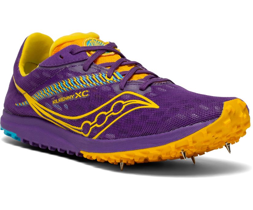 Saucony Kilkenny XC9 Spike Tekaški Čevlji Ženske Vijolične Rumene | 919-83611