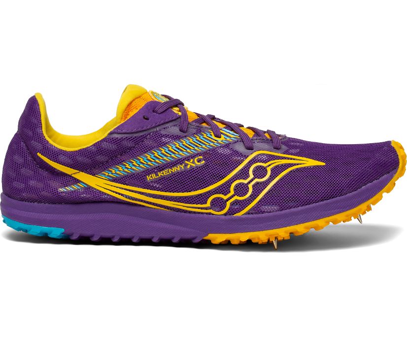 Saucony Kilkenny XC9 Spike Tekaški Čevlji Ženske Vijolične Rumene | 919-83611