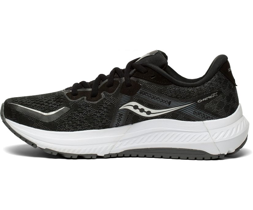 Saucony Omni 20 Wide Tekaški Čevlji Ženske Črne Bele | 214-58328