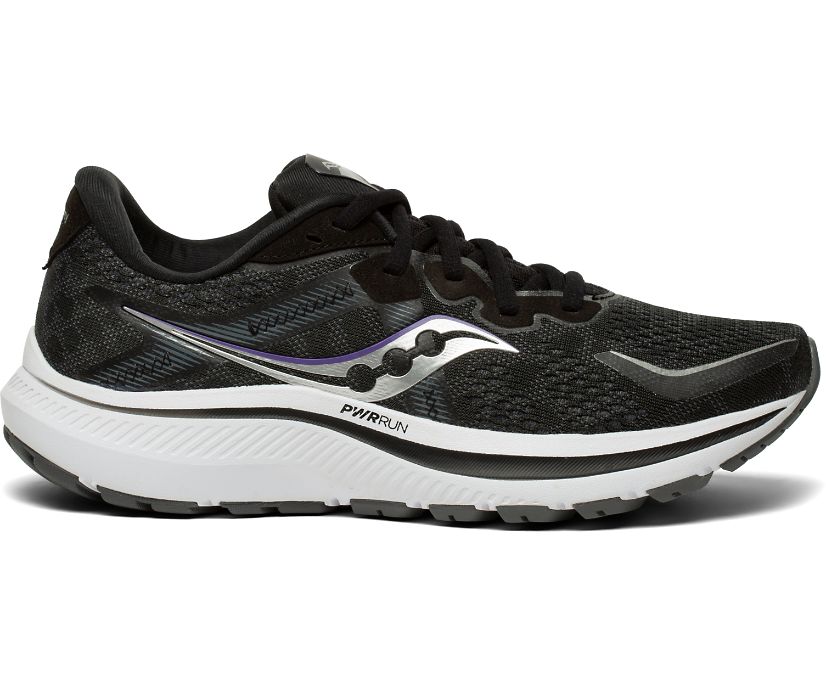 Saucony Omni 20 Wide Tekaški Čevlji Ženske Črne Bele | 214-58328