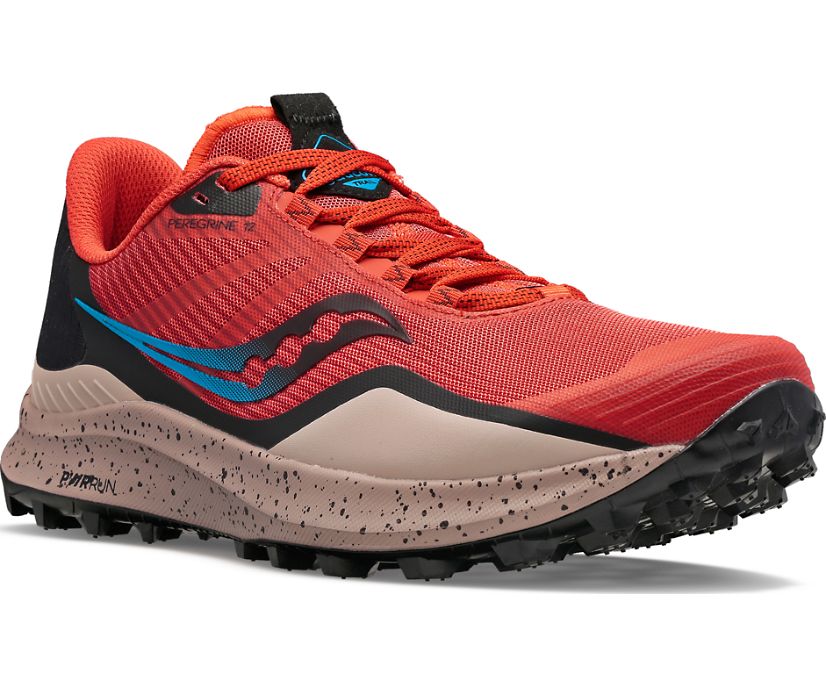 Saucony Peregrine 12 Tekaški Čevlji Moški Rdeče Modre Črne | 515-17888