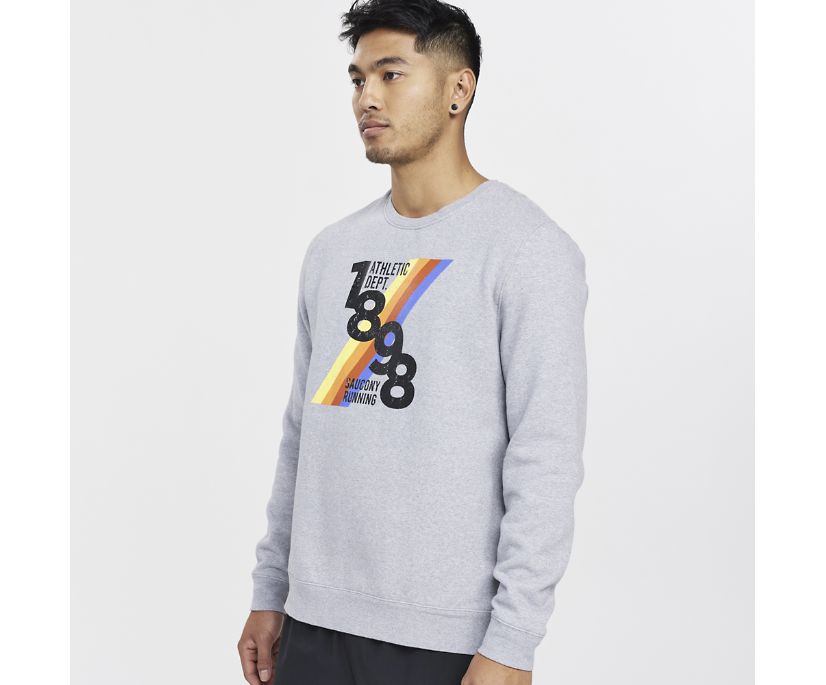 Saucony Rested Crewneck Puloverji Moški Svetlo Sive | 143-43272