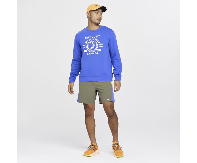 Saucony Rested Crewneck Puloverji Moški Modre | 771-72872