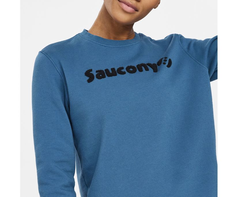 Saucony Rested Crewneck Puloverji Ženske Modre | 783-46026