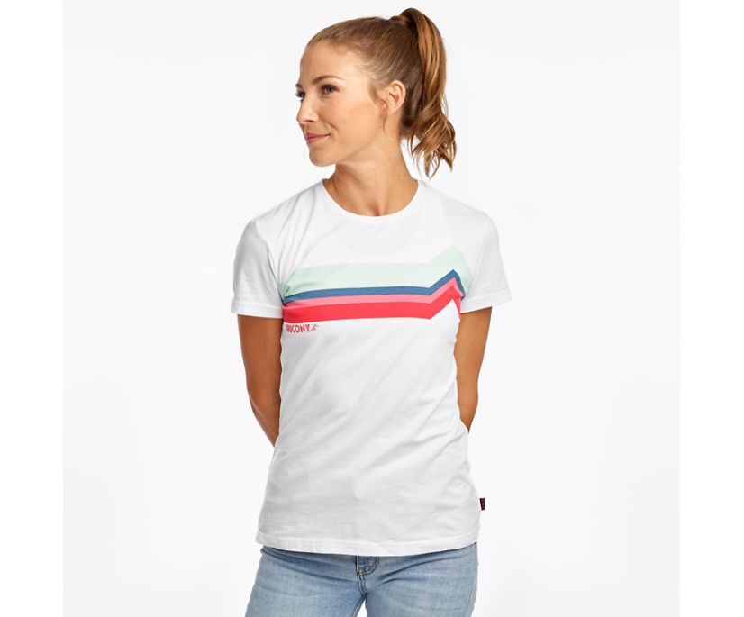 Saucony Rested Short Sleeve Srajce Ženske Bele | 618-59457