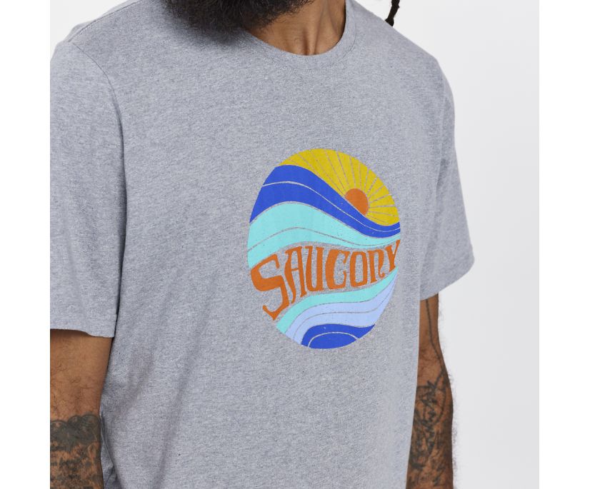 Saucony Rested T-shirt Moški Svetlo Sive | 355-68867