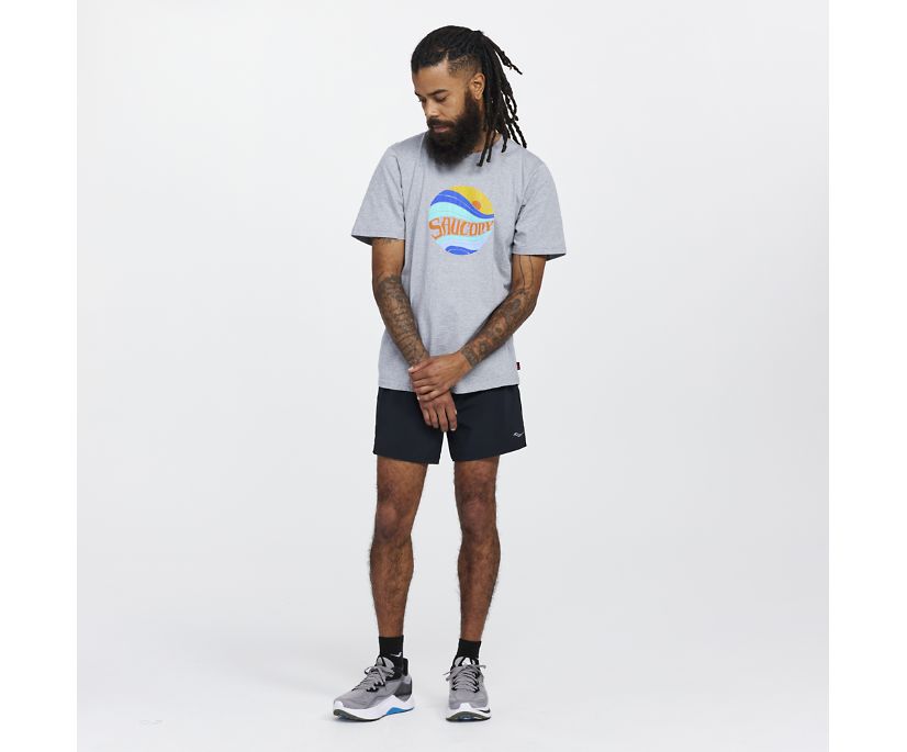 Saucony Rested T-shirt Moški Svetlo Sive | 355-68867