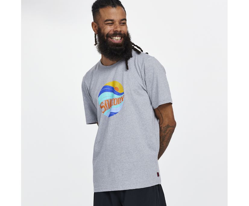 Saucony Rested T-shirt Moški Svetlo Sive | 355-68867