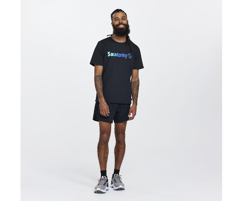 Saucony Rested T-shirt Moški Črne | 980-28602