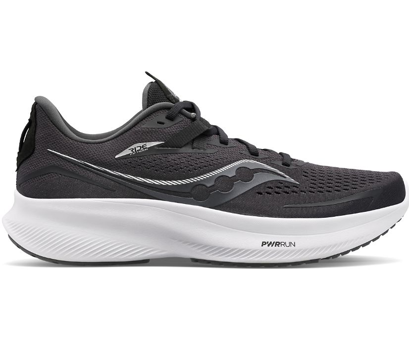 Saucony Ride 15 Tekaški Čevlji Ženske Črne Bele | 293-35647