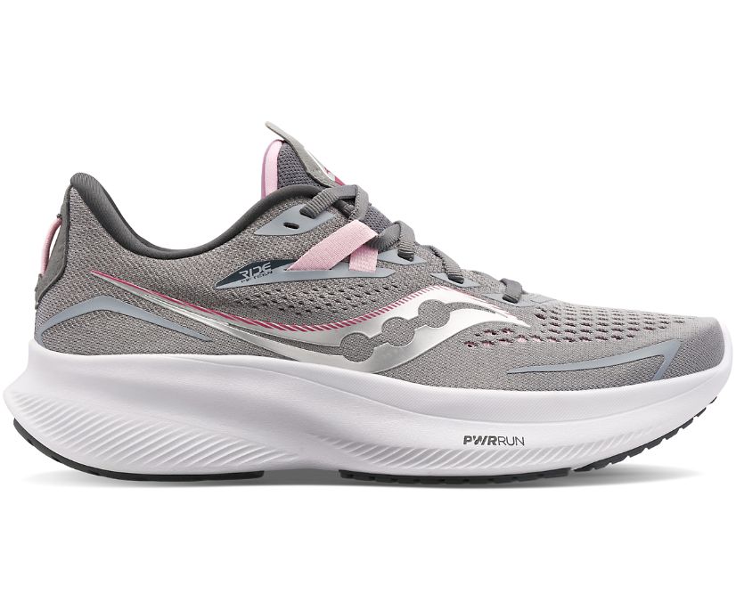 Saucony Ride 15 Wide Tekaški Čevlji Ženske Sive Roza | 169-80570