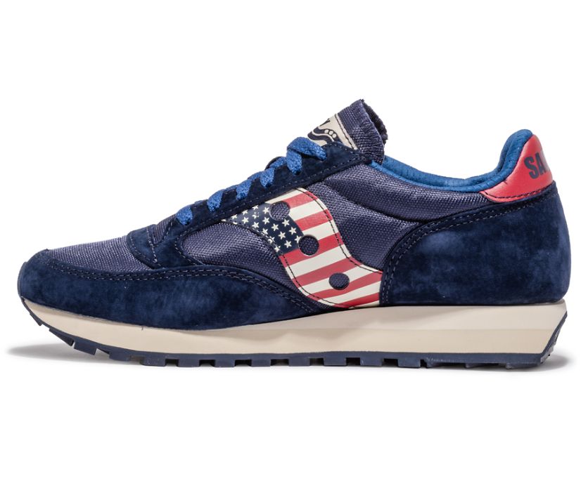 Saucony Stars & Stripes Jazz 81 Originalni Čevlji Moški Rdeče Bele Modre | 204-49635