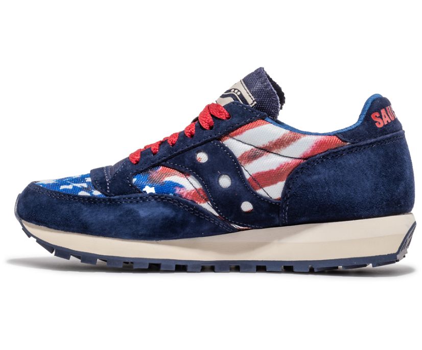 Saucony Stars & Stripes Jazz 81 Originalni Čevlji Ženske Rdeče Bele Modre | 380-97335