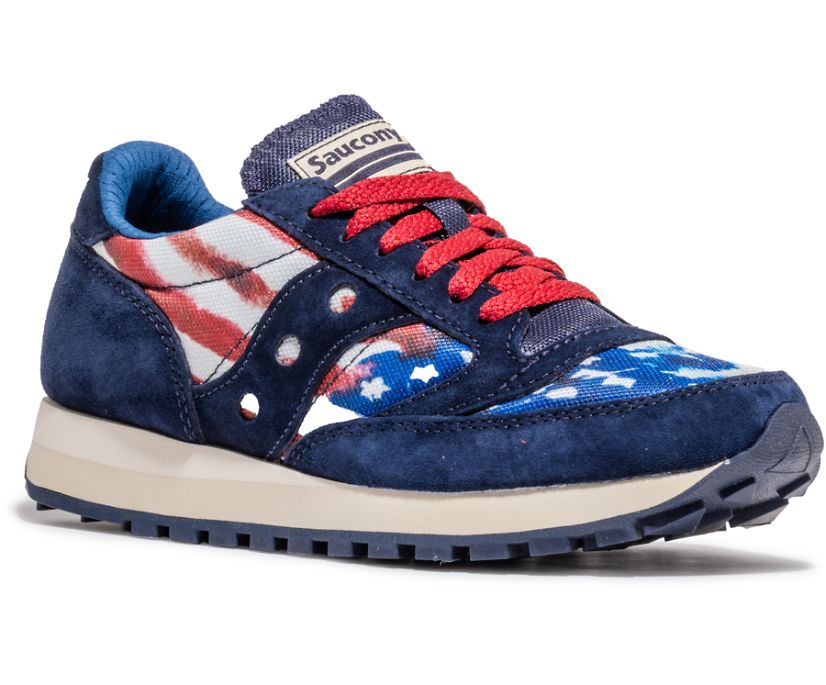 Saucony Stars & Stripes Jazz 81 Originalni Čevlji Ženske Rdeče Bele Modre | 380-97335