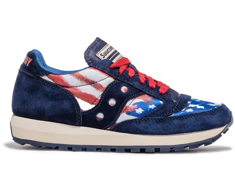 Saucony Stars & Stripes Jazz 81 Originalni Čevlji Ženske Rdeče Bele Modre | 380-97335