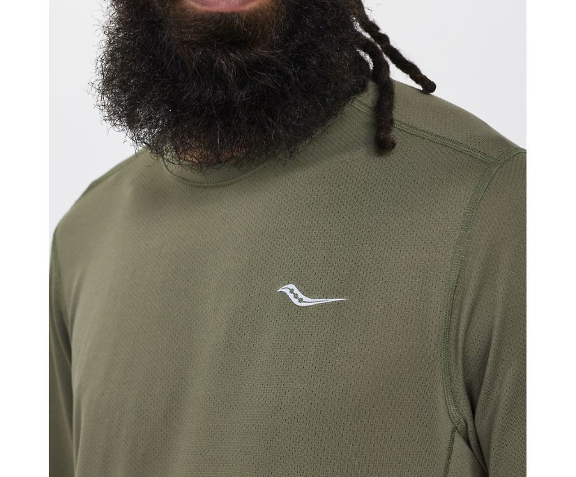 Saucony Stopwatch Long Sleeve Srajce Moški Sive | 612-51437