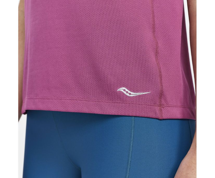 Saucony Stopwatch Short Sleeve Srajce Ženske Vijolične | 224-22090