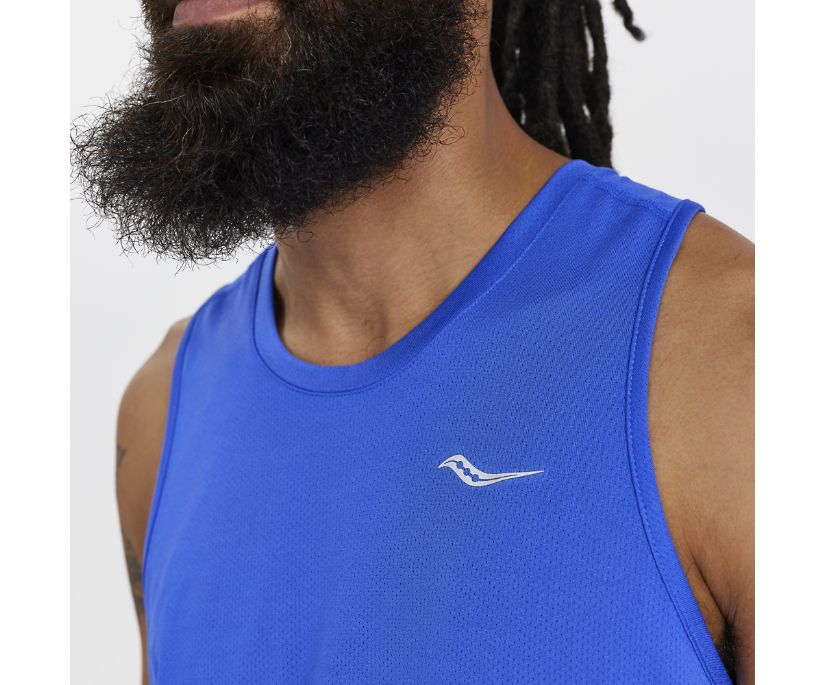 Saucony Stopwatch Singlet Vest Moški Modre | 286-94811