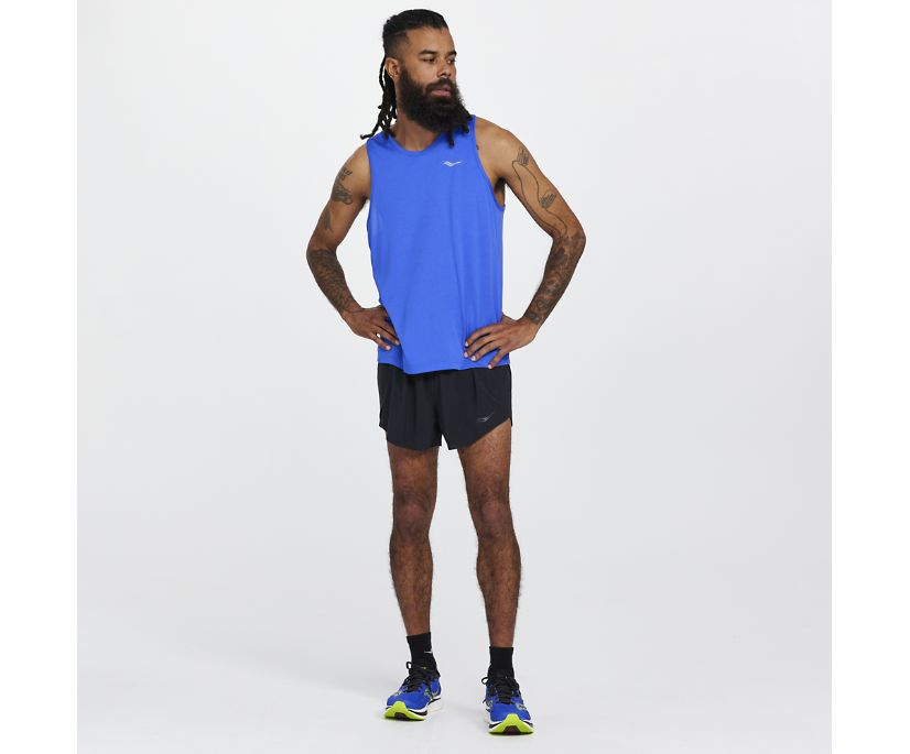 Saucony Stopwatch Singlet Vest Moški Modre | 286-94811