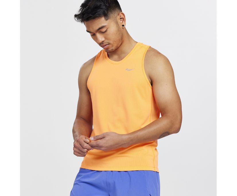 Saucony Stopwatch Singlet Vest Moški Oranžne | 108-22551