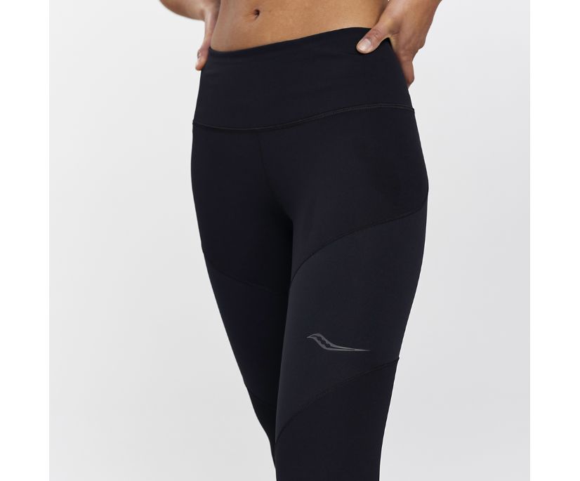 Saucony Time Trial Crop Tight Hlače Ženske Črne | 226-99939