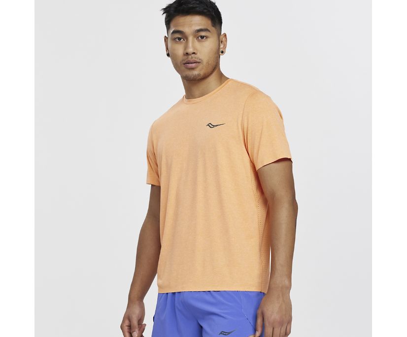 Saucony Time Trial Short Sleeve Srajce Moški Oranžne | 770-45422