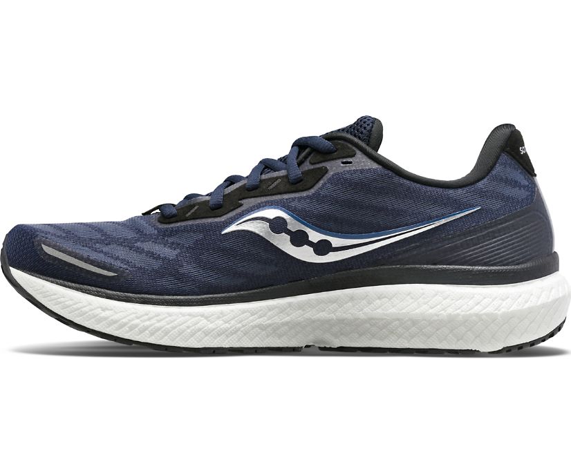 Saucony Triumph 19 Pohodni Čevlji Moški Temno Modre Srebrne | 422-52657