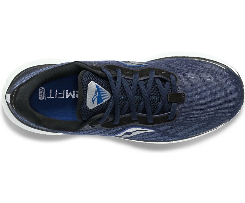 Saucony Triumph 19 Pohodni Čevlji Moški Temno Modre Srebrne | 422-52657