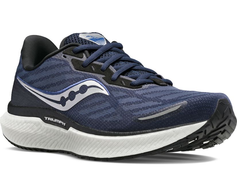 Saucony Triumph 19 Pohodni Čevlji Moški Temno Modre Srebrne | 422-52657