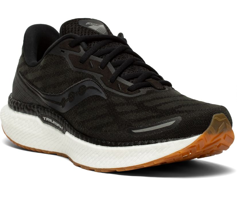 Saucony Triumph 19 Pohodni Čevlji Moški Črne | 782-55898