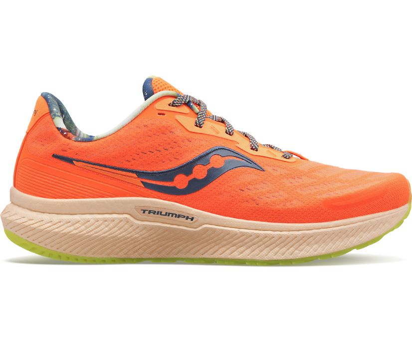 Saucony Triumph 19 Pohodni Čevlji Moški Oranžne Temno Modre | 845-82369