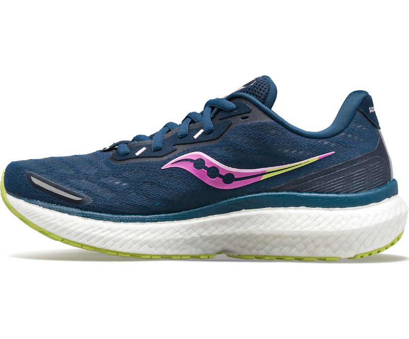 Saucony Triumph 19 Pohodni Čevlji Ženske Modre | 553-94303