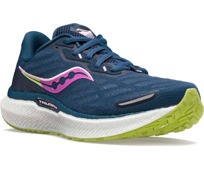 Saucony Triumph 19 Pohodni Čevlji Ženske Modre | 553-94303