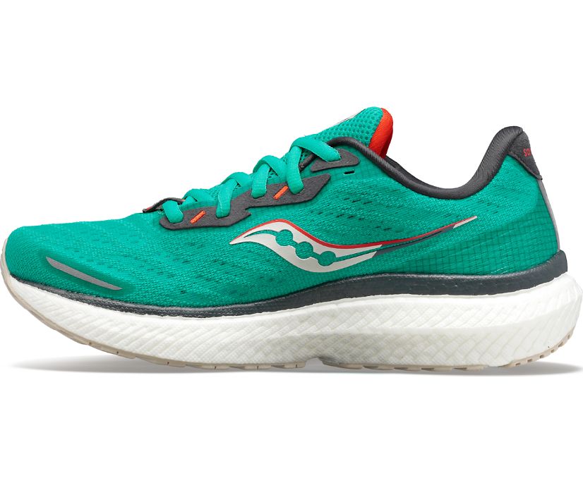 Saucony Triumph 19 Pohodni Čevlji Ženske Zelene | 671-34650